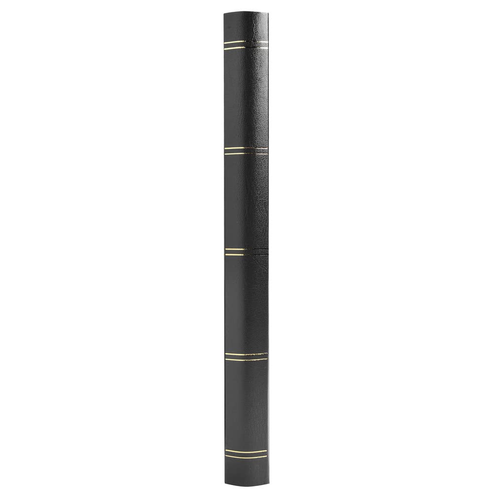 Exacompta 21141E Premium klaser na znaczki, 32 czarne strony, półskórzana okładka, album do przechowywania znaczków czarny