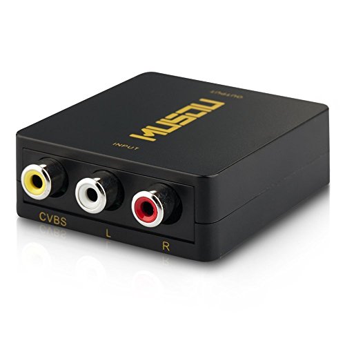 RCA to HDMI,Musou Composite AV to HDMI Video Audio Converter Adapter Cable Support 1080P for HDTV/PC/PS2/Blue-Ray/DVD,Black - Thumbnail 4