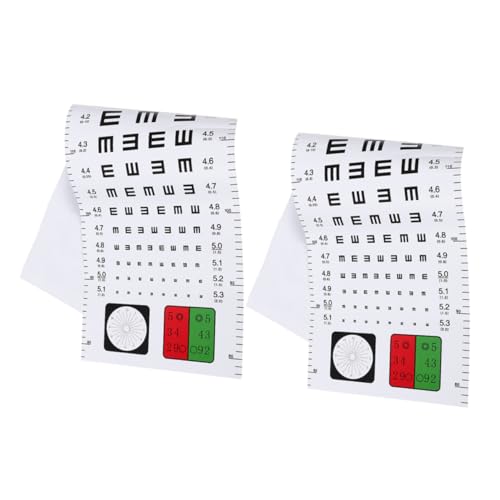 Cabilock Hanging Eyesight Testing Wall Chart 2pcs Visual Test Chart Easy to Operate