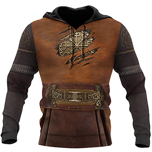 Sweat à capuche Vegvisir hommes sweat-shirt manches longues boussole viking 3XL