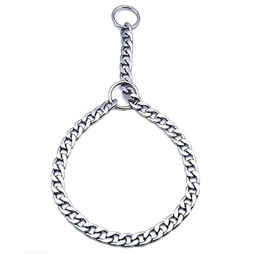Hundur Store Dog Collar & Chock Chain (Silver) (Medium) (B0B729TY6W) Amazon Price History, Amazon Price Tracker