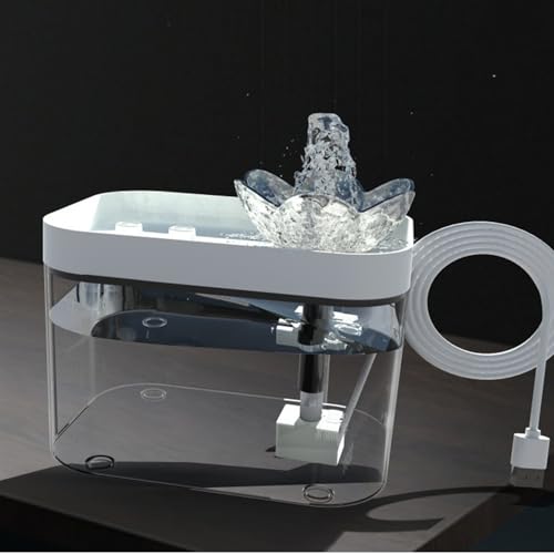 Fuente para el agua de los gatos domésticos y dispensador silencioso para perros con USB 8