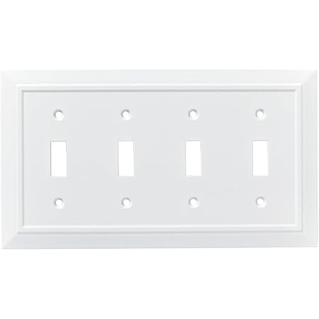 Franklin Brass W35251-PW-C Classic Architecture Quad Switch Wall Plate/Switch Plate/Cover, White