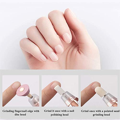 PAINLESS Nail Bits 5 In 1 Tool Nail Care Electric Machine Kit Automatic Manicure Sets Nail Polish Art Kits | Nails Decorator Salon Sharper Grinder Drill Machine (White) - Image 4