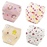 Upairy Training Pants for Girls Boys,Toddler Potty Training Underwear,Leakproof Reusable Kid Confident Panties,Children's Potty Underwear 100% Cotton for 2T-6T(4PCS,S)