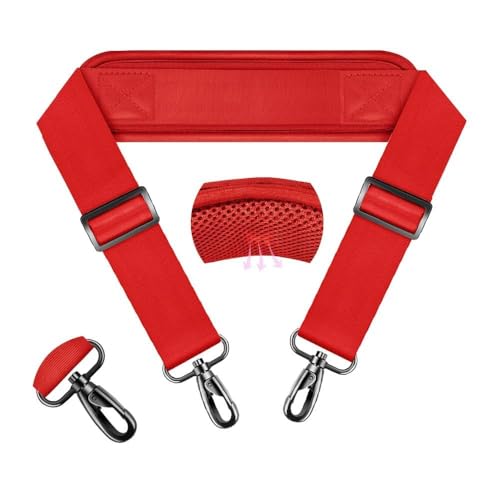Image of ZINZ 74 inch Shoulder Strap with Fixed Pad and Dual Balanced Buckles,Red
