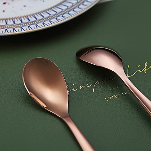 HOMQUEN Copper Demitasse Espresso Spoons
