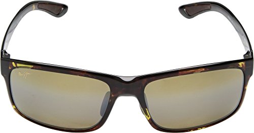 Image of Maui Jim Men's and Women's Pokowai Arch Polarized Rectangular Sunglasses