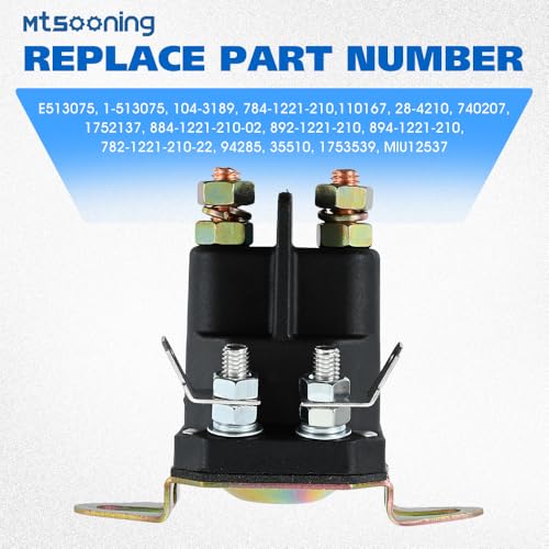 Mtsooning 117-1197 Starter Solenoid 12V 4 Terminal Lawn Mower Compatible with Exmark Zero Turn Parts ss5000 z4200 ss4225 ss4235,Replace Part Number784-1221-210,E513075,1-513075