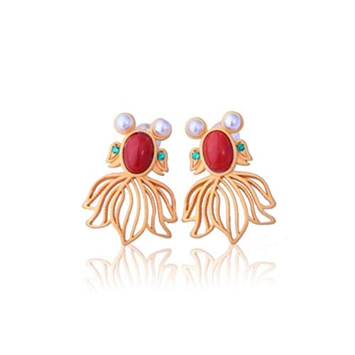 Boucles d'oreilles poisson rouge pour sublimer vos tenues de soirée et mariages