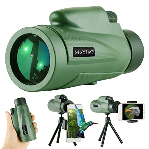 MoYinG 12X50 Monoculars with Smartphone Tripod High Power Zoom Monocular Telescope with Low Night Vision for Adults Kids Gifts for Bird Watching Hunting Camping Traveling Sports MoYinG 12X50 Monoculars with Smartphone Tripod High Power Zoom Monocular Telescope with Low Night Vision for Adults Kids Gifts for Bird Watching Hunting Camping Traveling Sports