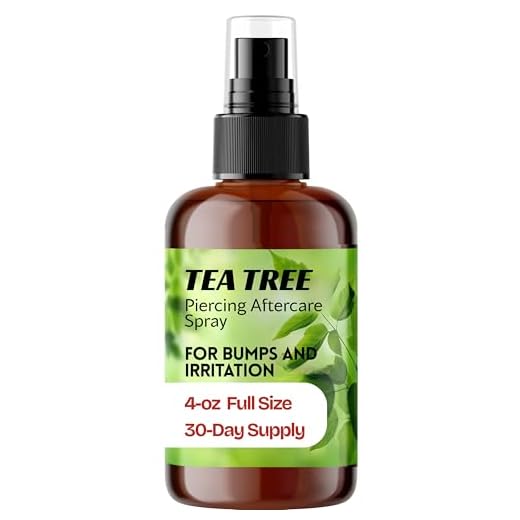 WACAN Fast-Healing Tea Tree Piercing Spray Solution Organic Essential Oil with Natural Sea Salts and Vitamins Solution Aftercare (4 OZ, Personal Size)