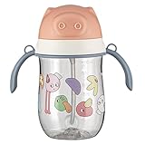 Matériau résistant à l'usure : équipé de matériaux PP et PC de qualité alimentaire, notre tasse pédagogique avec paille est résistante à l'usure et facile à nettoyer. Votre enfant pourra boire en toute sécurité dans cette tasse robuste et durable.