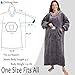 FUSSEDA Oversized Wearable Blanket Sweatshirt for Women Men,Warm Cozy Fleece Sherpa Hooded Blanket with Deep Pockets for Adult Kids