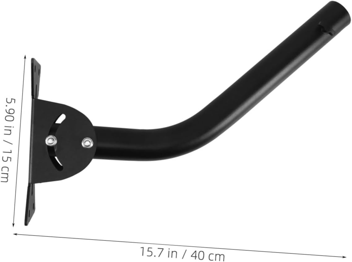 Outdoor Portable Antenna Pole Mount Kit for Tv Versatile Installation Bracket for Wall Roof Rv Durable Black Metal Mounting Station for Home Garden