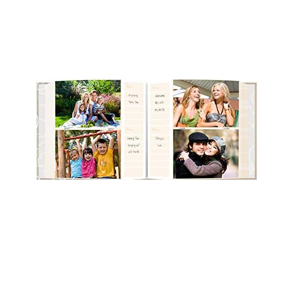 Pioneer Bestickt Scroll Schleifenband geschnittenen Stoff Cover Foto Album, elfenbeinfarben auf Elfenbeinfarben – Bild 3