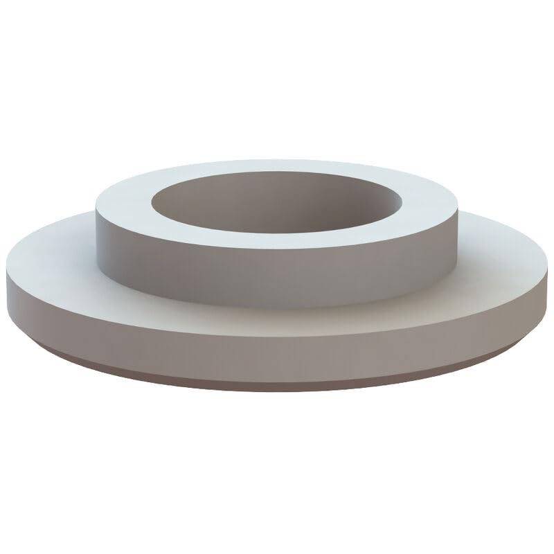 Essentra, 24SW0250, Natural Nylon Standard Shoulder Washer - Outside Diameter 14.3 mm (0.562 in) - Base Height 1.5 mm (0.060 in) - Base Outside Diameter 9.5 mm (0.375 in) - Compatible (1000 Item/s)