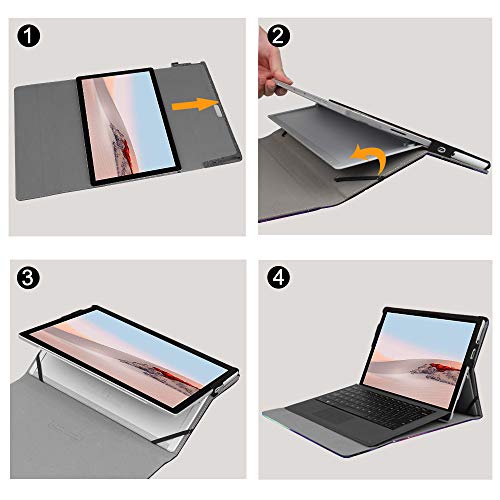 Fintie Case For Microsoft Surface Go 3 (2021) / Surface Go 2 (2020) / Surface Go (2018) - Multiple Angle Viewing Portfolio Business Cover, Compatible With Type Cover Keyboard (Galaxy) #TOP5