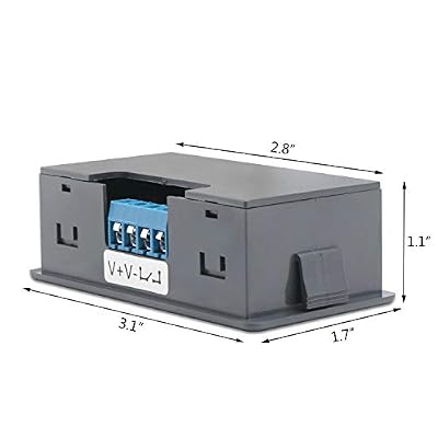 DROK Time Delay Relay 2pcs, DC 6-30V Timer Relay 12V 24V 0.01s-9999min 50mA Digital Timer Cycle Delay Switch Module AC 220V Power On-Off Controller with LCD Display Switch Button Case