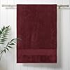 Trident 100% Cotton Towels for Bath | Towels for Bath Large Size | Trident Bath Towel - Soft & Absorbent | 450 GSM | 1 Piece Bath Towel for Men/Women | Urban Comfort | 70 cms x 140 cms - Wine Red #1