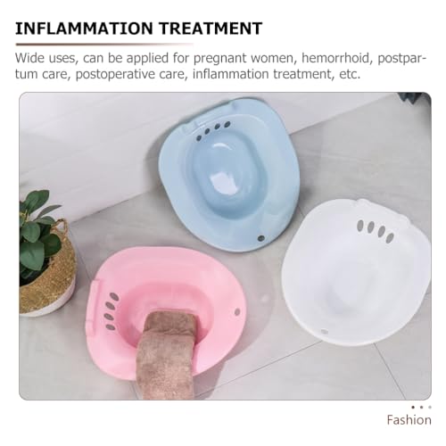 Healvian Sitz Bath for Toilet Seat,Sitz Bath for Hemorrhoids,Postpartum Care Sitz Bath,Reusable Care Basin,Sitz Baths Salts Bowl,Hip Bath Basin,Postpartum Care Tub Hip Bath Bowl,Toilet Seat Tub
