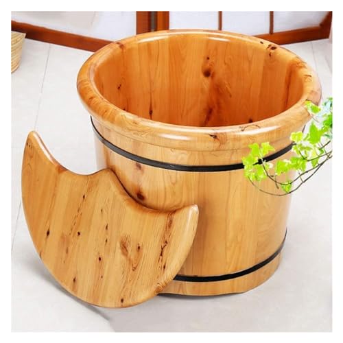 Tina de pies de madera maciza para spa miniatura 2