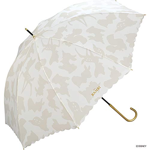 ワールドパーティー(Wpc.) ディズニー雨傘 長傘 白 58cm レディース バンビ/シャドウ DS078-09 OF