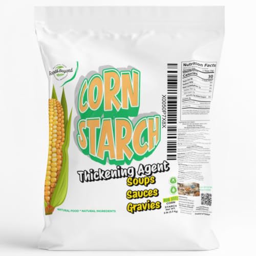 Food&Beyond Corn Starch | 5 lbs (2,3 kg) Bulk Pack | Premium Gluten-Free & Vegan Thickener for Sauces, Soups, Gravies & Baking | Non-GMO & All-Natural