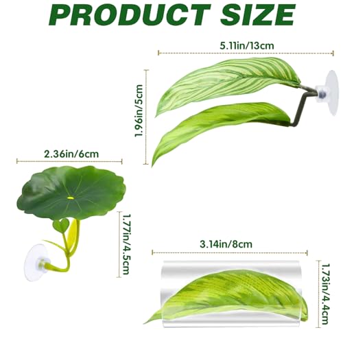 Image of 5PCS Betta Hammock Fish Toys Set Aquarium Decor Plastic Plants Leaf Acrylic Tube Tunnel Fish Tank Decoration, Aquarium Hideout with Spare Suction Cups for Sleeping Resting Breeding