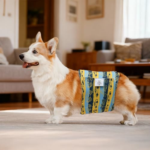 Image of CuteBone Dog Diapers Male Belly Bands 3 Pack for Male Dogs Reusable Puppy Wraps
