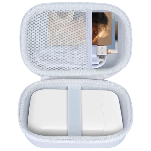 Image of Lebakort Storage Case Compatible with Liene 2x3 inch Photo Printer Mini Instant Portable Color Mono Photo Printer (Off White Case)