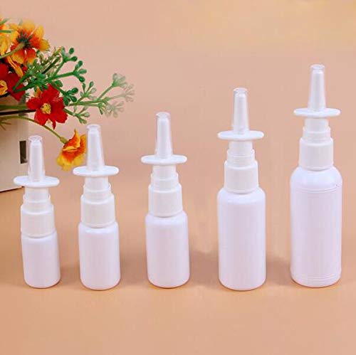 Ericotry 20Pcs 10Ml White Plastic Empty Refillable Nasal Spray Bottles Container #TOP5