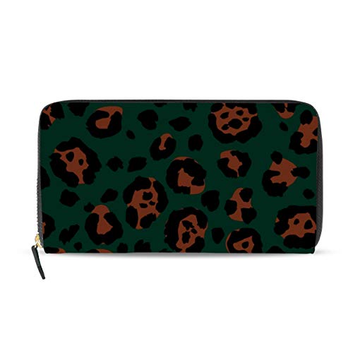 Portefeuille cuir léopard aquarelle zippé pour ranger toutes vos cartes