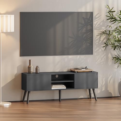 [en.casa] Fernsehtisch Eskilstuna mit Schranktüren und Ablagefächern...