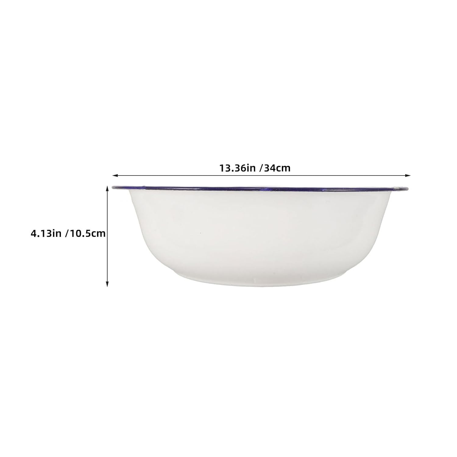 FOMIYES 2pcs Enamel Washbasin: 34cm Foot Soak Basin - Vintage Enameled Basin For Foot Soaking - Multipurpose Soaking Tub For Home Spa Or Laundry
