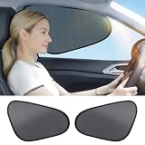 2-Pack Car Window Shades | Mesh Static adsorption Side Window Anti-UV Sunshade Curtain | Universal Fit 99% Vehicles | Foldable Car Shades