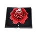 Produktbild Ring Box 3D Pop Up Rose Ringschachtel für Hochzeit Verlobung Valentinstag Jubiläum Ringbox Verlobungsring Box Ringschatulle Ringetui Ringkästchen (Schwarz)
