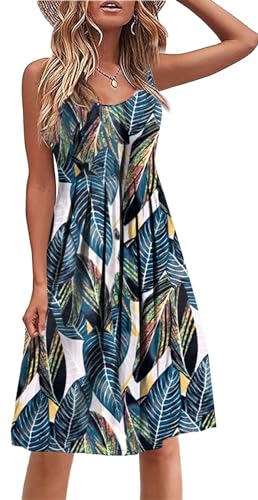 Image of Akihoo Women Summer Casual Sleeveless Midi Plain Pleated Tank Vest Dresses