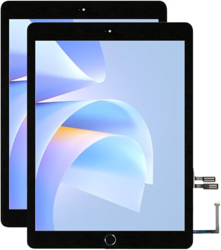 for iPad 6 6th Gen Screen Replacement A1893 A1954 2018 2 Pack Digitizer 9.7 Inch for iPad 6th Generation Touch Glass with Home Button (Black)