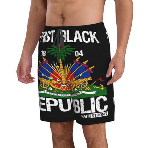 Men's Beach Shorts Casual Swim Trunks Quick Dry Board Short Hawaii Bathing Suit Elastic Waist Drawstring Sport Trunk2