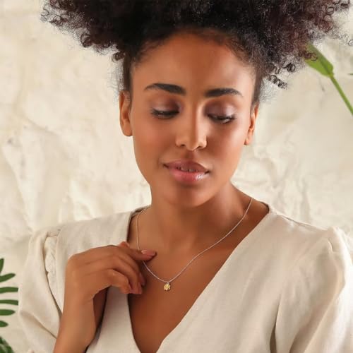 Qyalie Dainty Flower Necklace for Women Birthflower Birthstone 14K Gold Plated necklaces Trendy Zircon Birthday for Women Jewelry (Nov-Chrysanthemum) by Qyalie - Used condition - Image 2