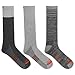 Merrell Unisex Adults Mens And Women's Socks - 3 Pair Pack Half Cushion Comfort Arch Support Band Merino Wool Work Midweight Crew, Light Gray Assorted, Medium-Large US
