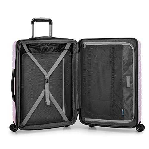 Image of Traveler's Choice Archer Polycarbonate Hardside Spinner Luggage Set, Tie Down Straps,Purple, 3-Piece