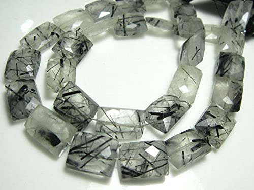 Quartz tourmaliné perles rectangles pour concevoir un collier unique
