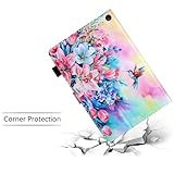 Fancity Case Fits All-New Amazon Kindle Fire HD 10 & 10 Plus (13th/11th Generation, 2023/2021 Release), PU Leather Stand Cover with Smart Auto Wake/Sleep & Pen Holder Card Slot, Hummingbird - Image 6