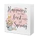 Spring Farmhouse Shelf Decor for Home Spring Sign Decorations Home Office Cubicle Desk Decor for Women Bedroom Dresser Kitchen Bookshelf Tabletop Spr-ing Decorations
