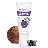 Hairgurt Coconut Acai Curl Perfecting Yogurt Shampoo – Enhances Curly & Wavy Hair – Sulfate-Free, Natural Formula, 8 oz