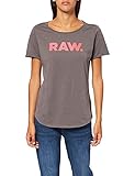 Abgerundeter Saum G-STAR RAW Womens RAW. Slim Graphic T-Shirt, Grey (Magna 4107-C617), L