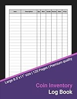 Coin Inventory Log Book: Simple Collectible Coins Inventory Log With Pre-Numbered Pages B08F6RC8TR Book Cover