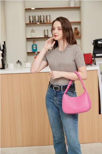 Image of CYHTWSDJ Shoulder Bags for Women, Cute Hobo Tote Handbag Mini Clutch Purse with Zipper Closure
